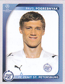 Pavel Pogrebnyak Zenit Petersburg samolepka UEFA Champions League 2008/09 #550